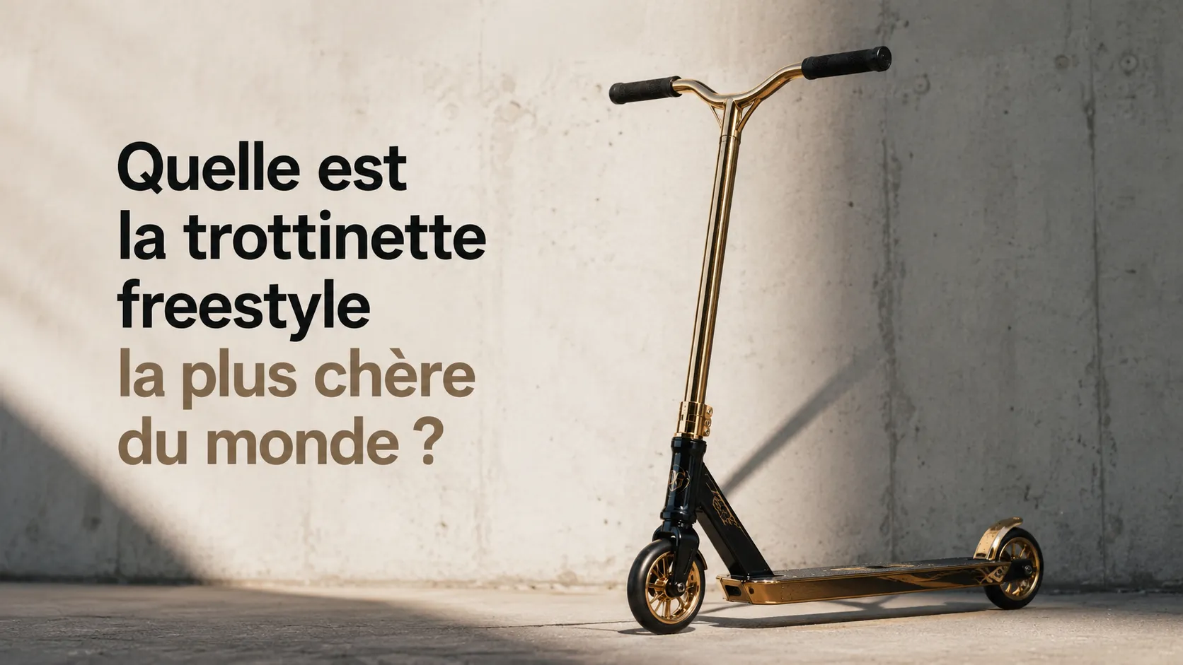 Trottinettes freestyle haut de gamme : les modèles les plus chers du marché